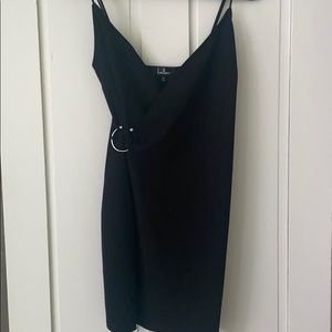 Lulus “Make My Night” Black Bodycon Wrap Dress